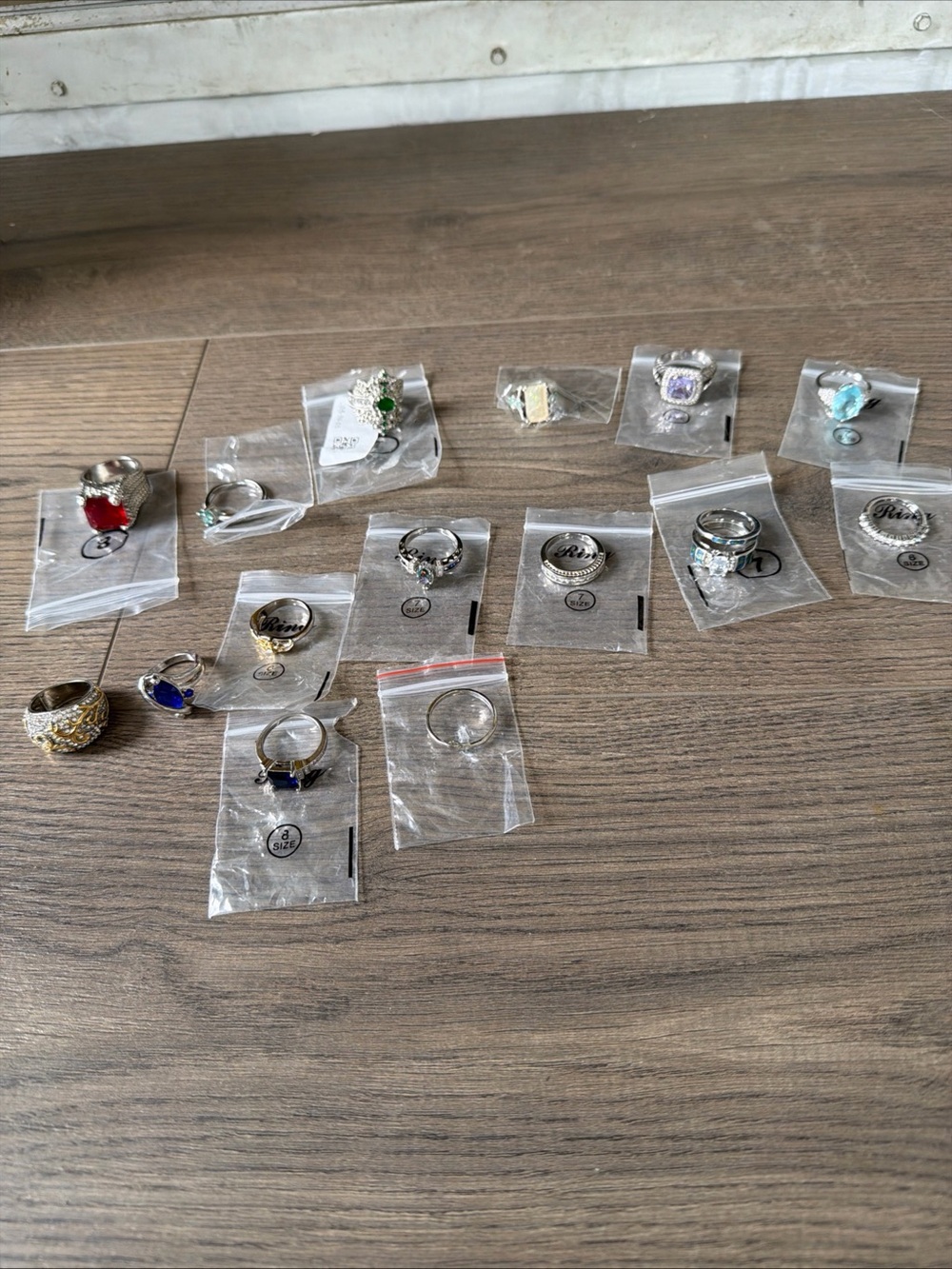15 New costume Jewelry Rings Suzes 6-8 Faux Stones